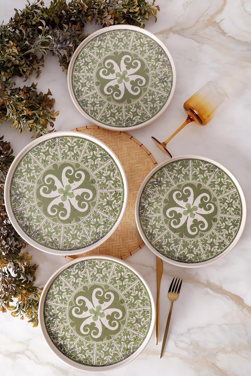 Timeless Green Stackable Servis Tabağı 27 Cm 4 Adet 21975