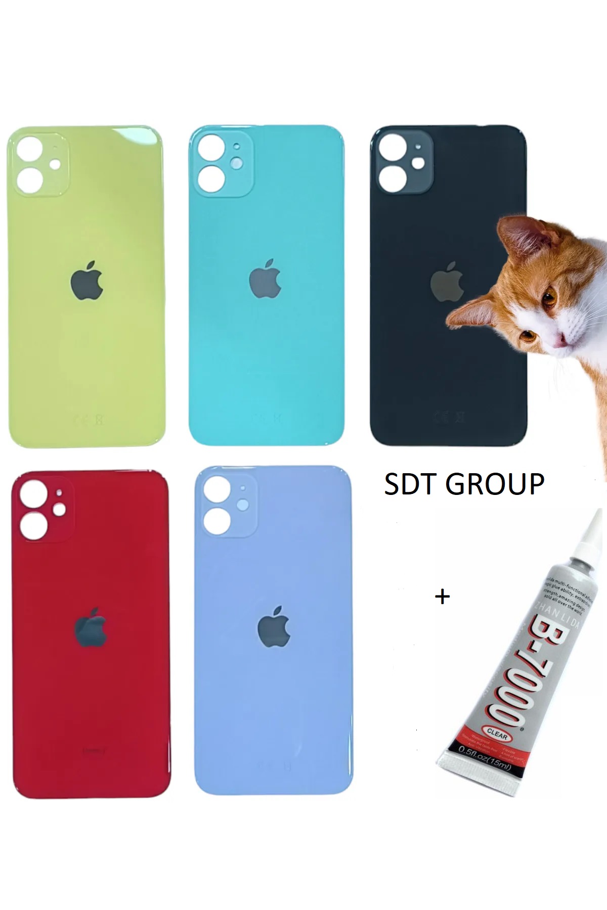 iPhone 11 Arka Batarya Pil Kapağı SİYAH (B7000 15