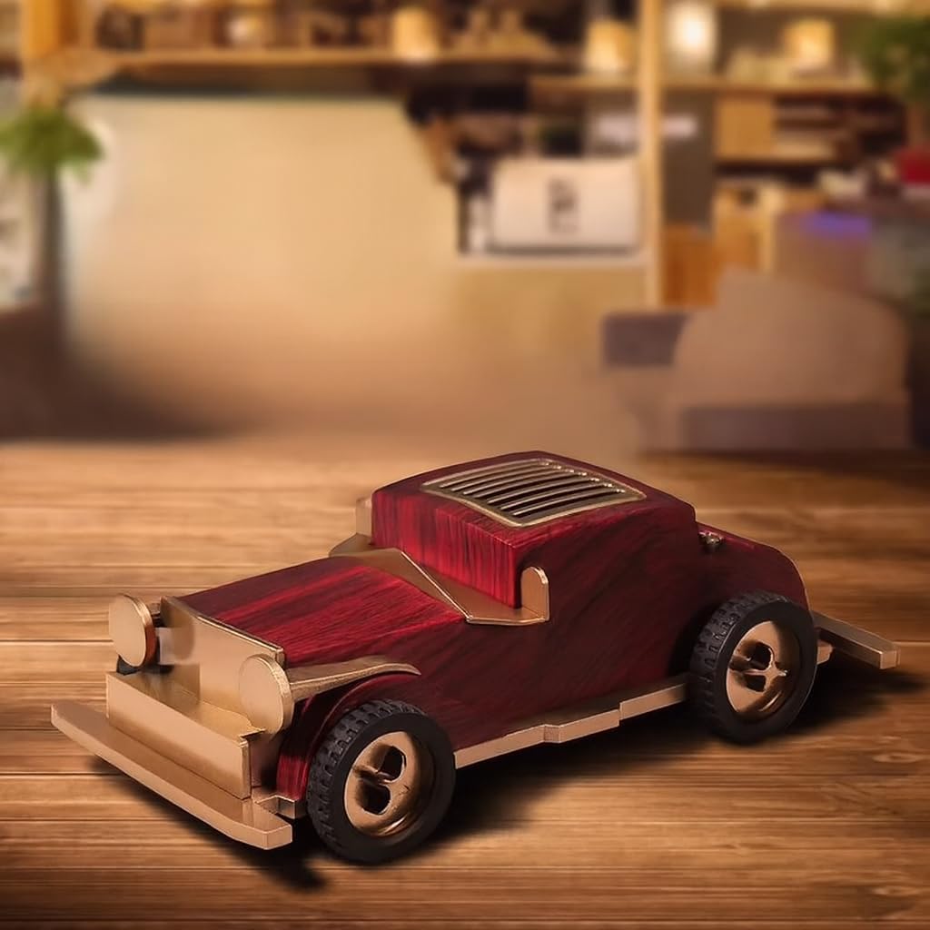Retro Klasik Araba Şekilli Kablosuz Bluetooth Hoparlör – 1500mAh Şarjlı, BT/TF/USB Destekli, 5W Güç Çıkışı, 10m Menzil, Telefon Standlı Dekoratif Müzik Hoparlörü | B2