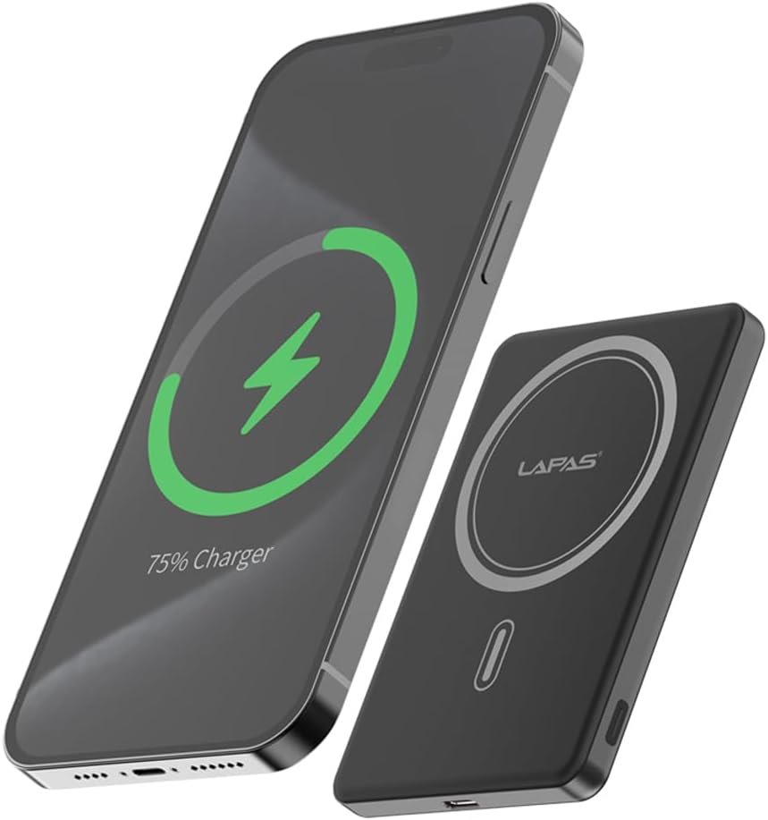 LP-PW003 Ultra İnce Hızlı Şarj Özellikli Wireless Powerbank 5000mAh 15W Gri