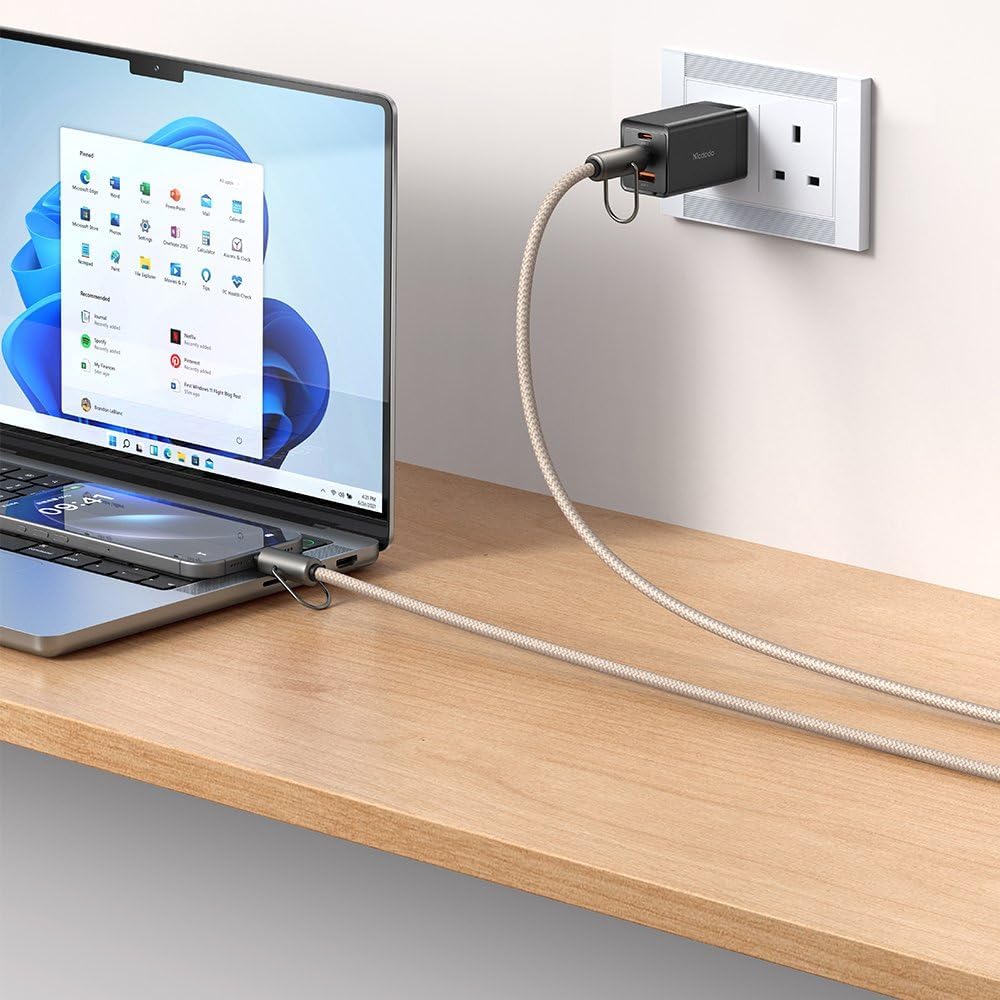 Ca-6821 Çok Işlevli Boyun Askili 1.2M Type-C To Lightning Haki