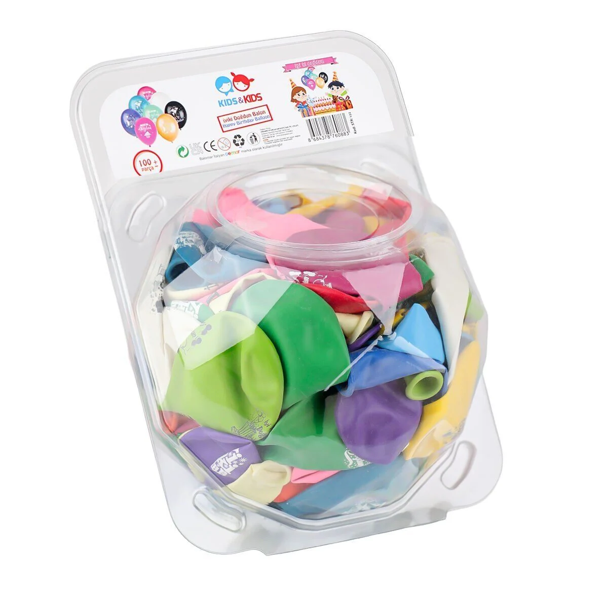 STR-122 Kids Kids İyiki Doğdun Balon 100LÜ Koli 36 Pk