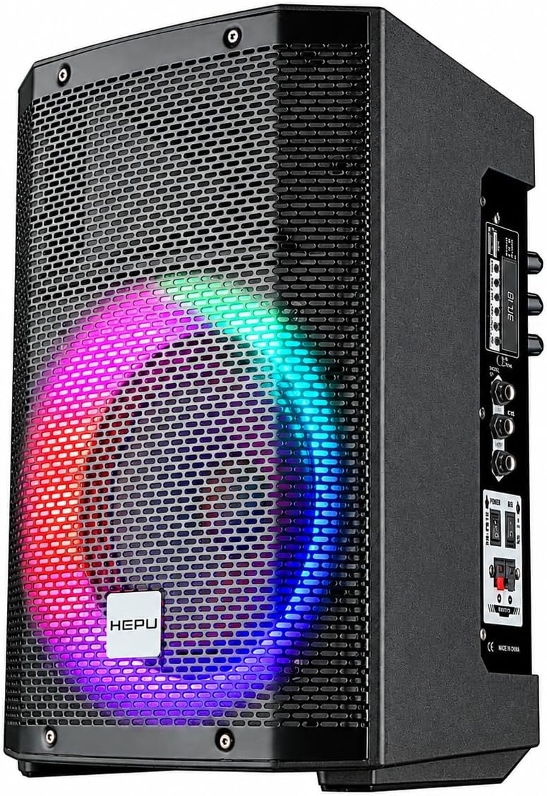 HP-980 Partybox Bluetooth Hoparlör – 8” Hoparlör 60W Güç RGB Işık TWS Destekli