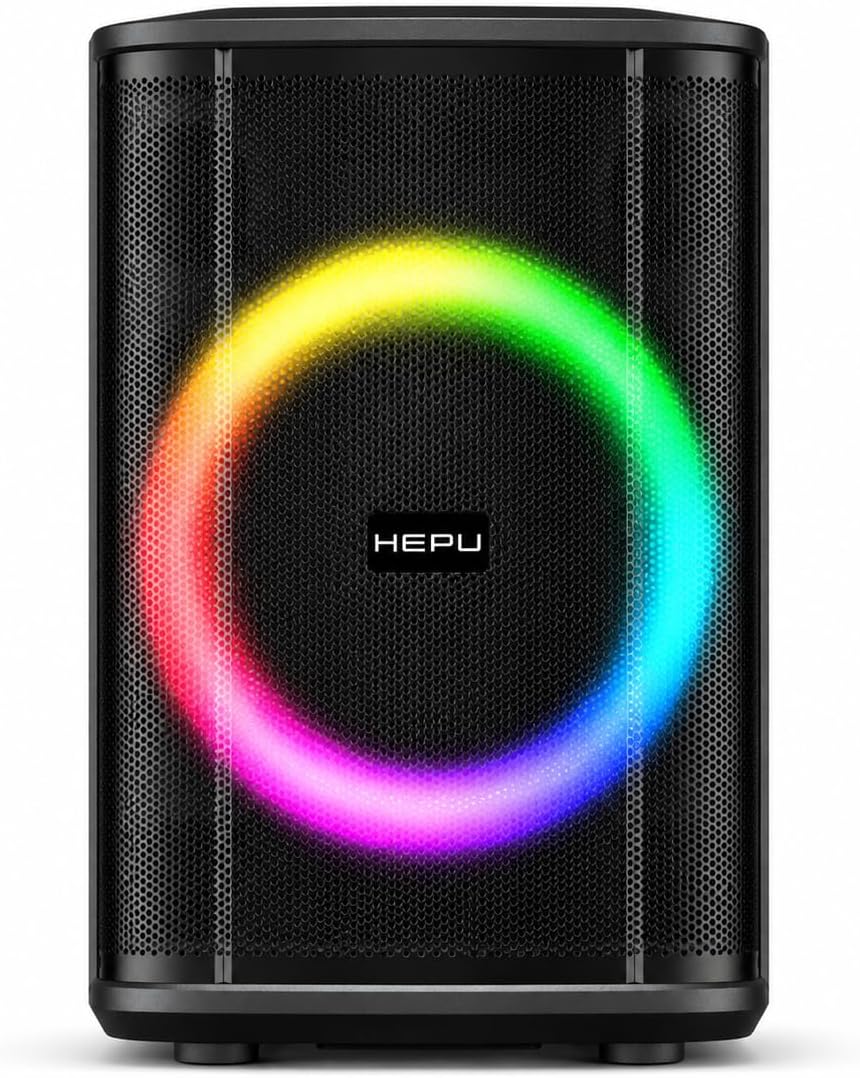 HP-979 Partybox Bluetooth Hoparlör – 8” Hoparlör 40W Güç RGB Işık TWS Destekli