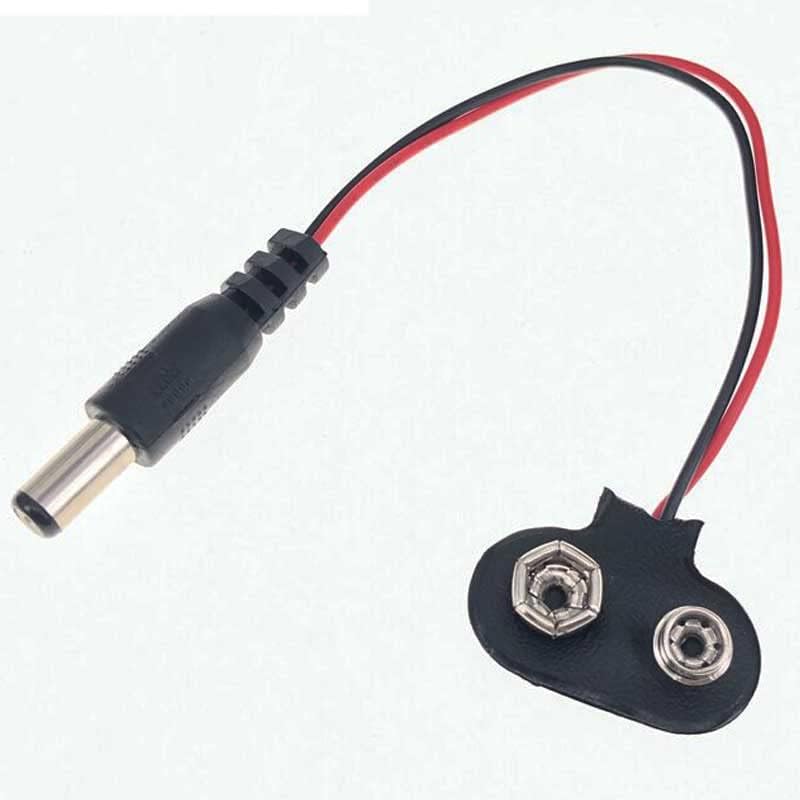 3 Adet - 9 Volt 2.1 Mm Jacklı Pil Başlığı, Adaptör Dönüştürücü Bağlantı Kablosu, Jack Battery Connector, (IC-232A)