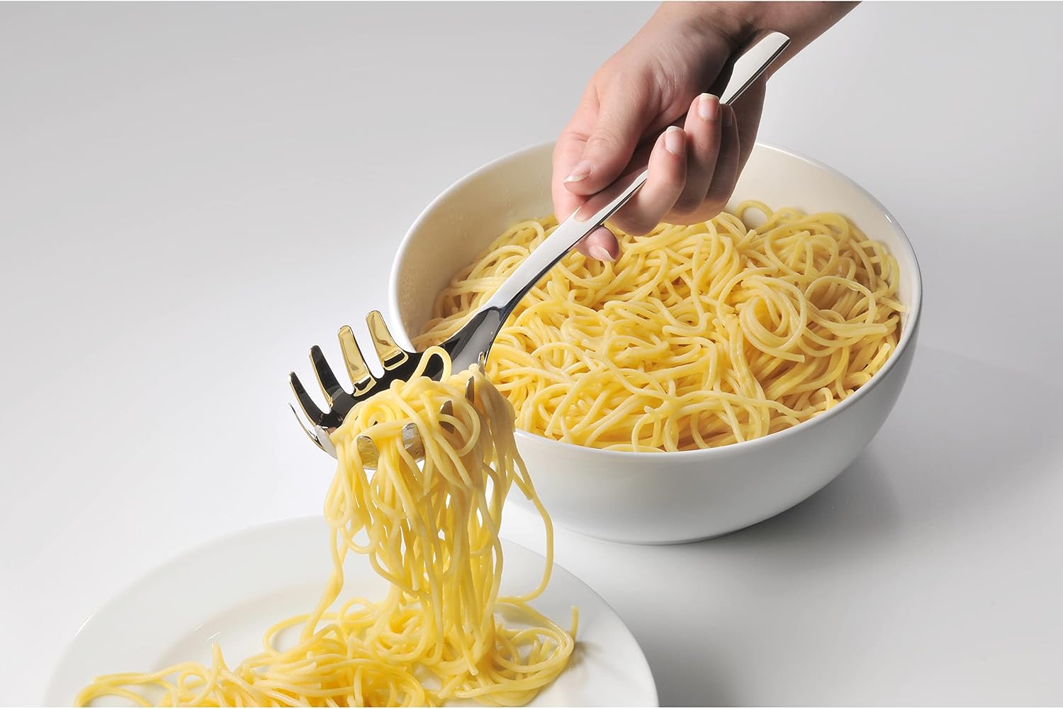 Nuova Makarna Servis Kaşığı, 30 cm, Spagetti Kaşığı, Cromargan® Yüksek Kaliteli Parlak Paslanmaz Çelik, Bulaşık Makinesinde Yıkanabilir