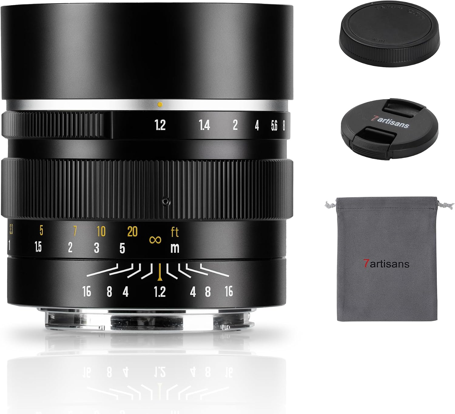 50mm F1.2 APS-C 32 ° Manuel Odaklı Sabit Lens Olympus ve Panasonic MFT M4/3 Dağı, GH/G9/GX/GF/BGH Serisi için Uyumlu Geniş Diyafram