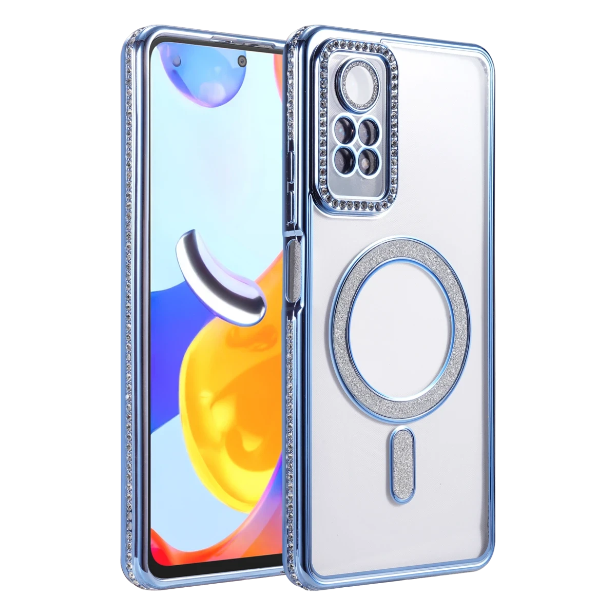 Xiaomi Redmi Note 12 Pro 4G Joke Simli Magneticsafe Kılıf - Mavi