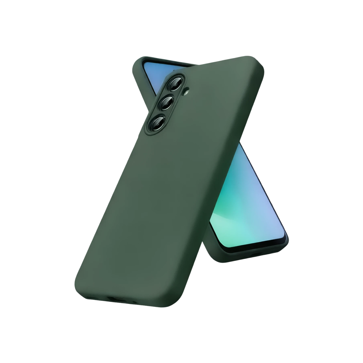 Samsung Galaxy A27 5G Nano içi Kadife Silikon - Koyu Yeşil