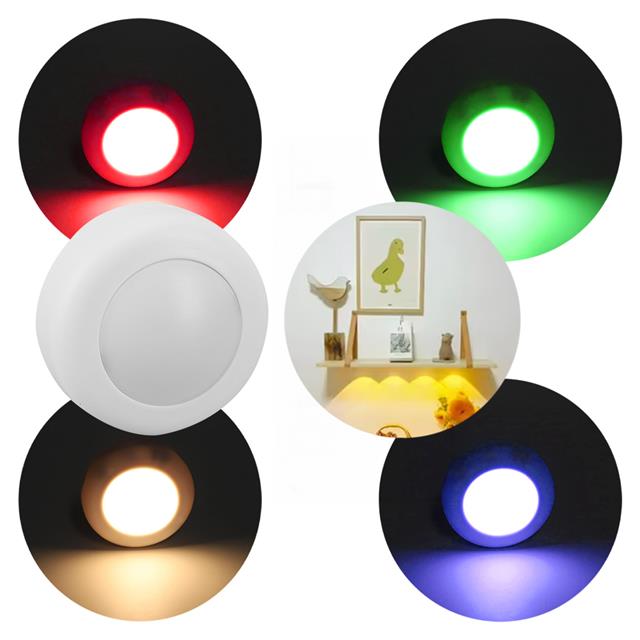 PM-26973 RGB Gün Işığı Led Raf Duvar Aydınlatma 3XAAA Pil İle Çalışır (Tekli)
