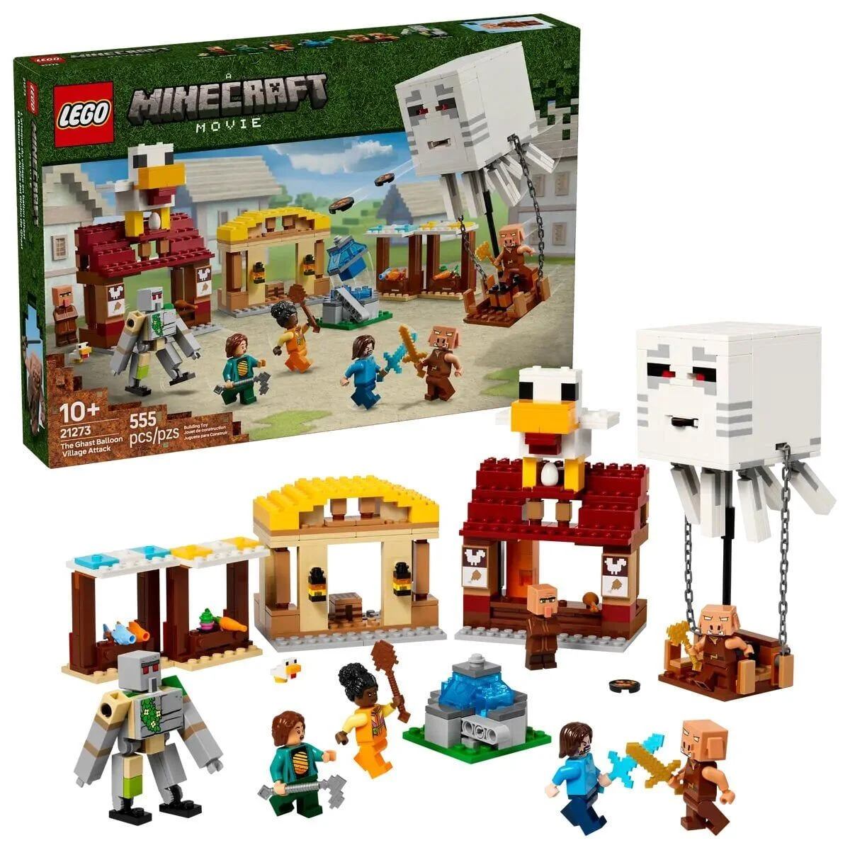 21273 Lego Minecraft The Ghast Balloon Köy Saldırısı 555 parça +10 yaş
