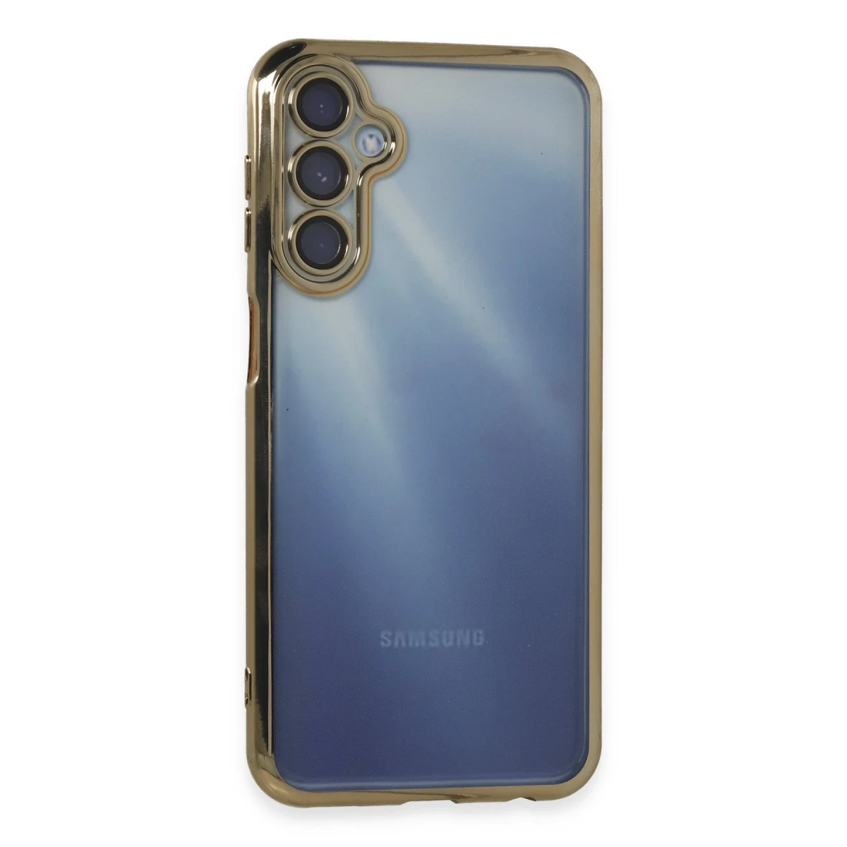 Samsung Galaxy A25 5G Kılıf Razer Lensli Silikon - Gold