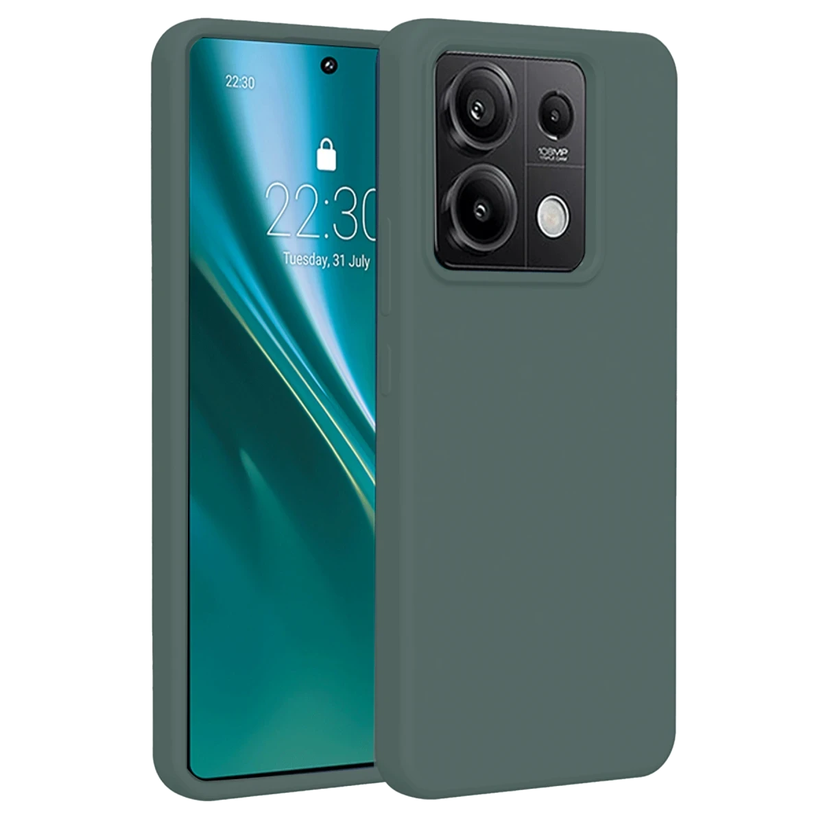 Xiaomi Redmi Note 13 Pro 4G Kılıf First Silikon - Koyu Yeşil