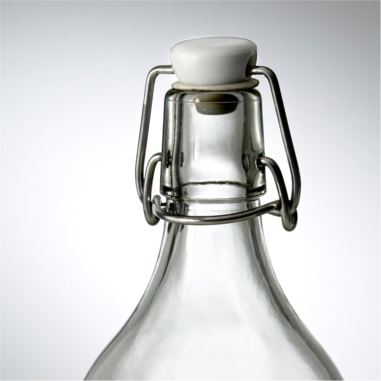 KORKEN şeffaf cam şişe, tıpalı, yağ, sirke, içecek, bira, su, kombucha, kefir, soda için sallanan şişeler, (481 ml)
