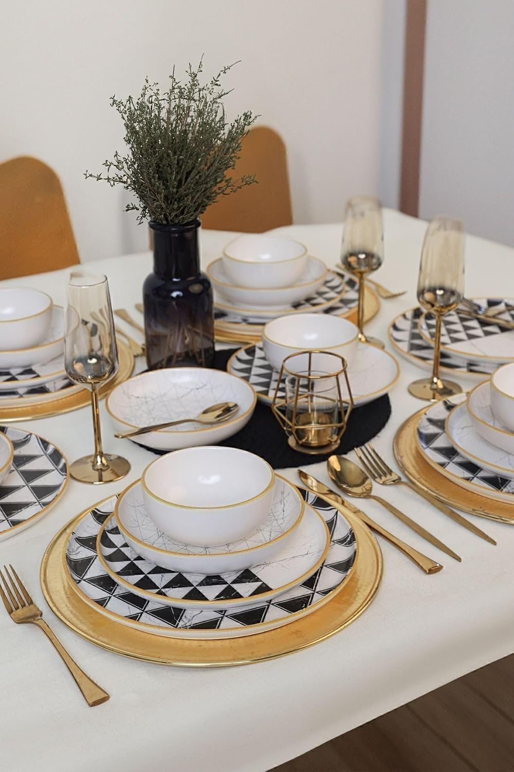 Mat Siyah Myra Pasta Tabağı 22 Cm 6 Adet 956