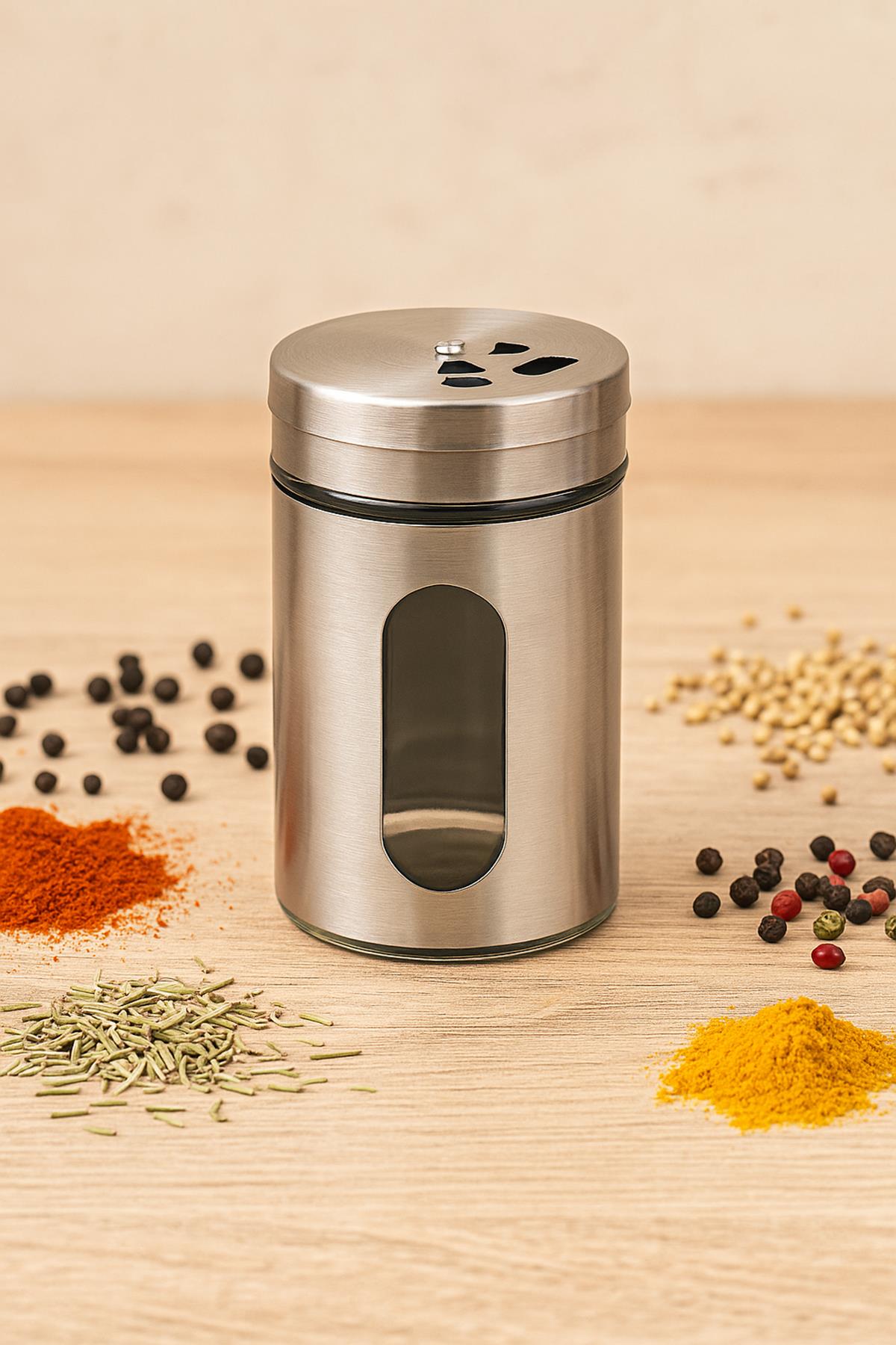 Cam Metal Kapaklı Tuzluk 100 ml