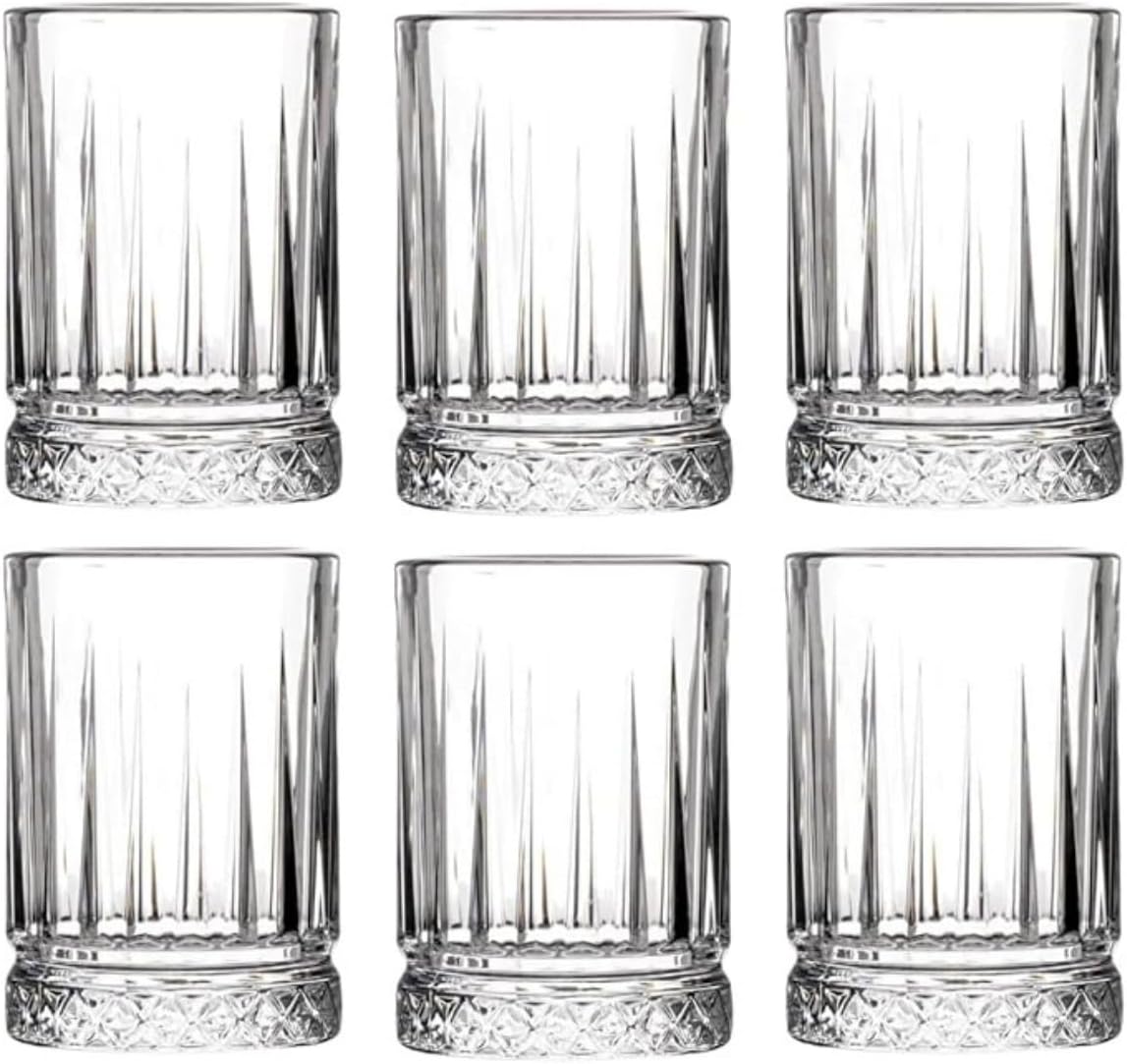 6 Adet Cam Tekila Bardağı - 60 ML Kristal Desenli, Çok Amaçlı Kahve Yanı, Su ve Meşrubat İçin Tekila Shot Bardağı