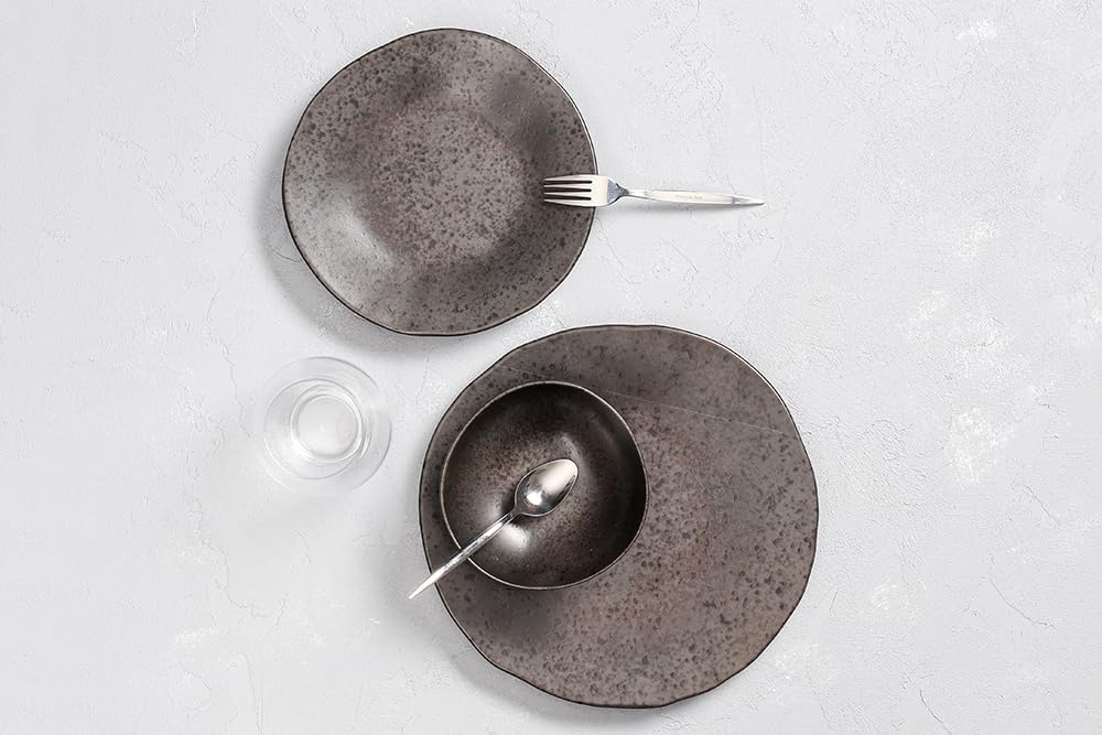 Stoneware Ironstone 3 Parça Tek Kişilik Yemek Takımı
