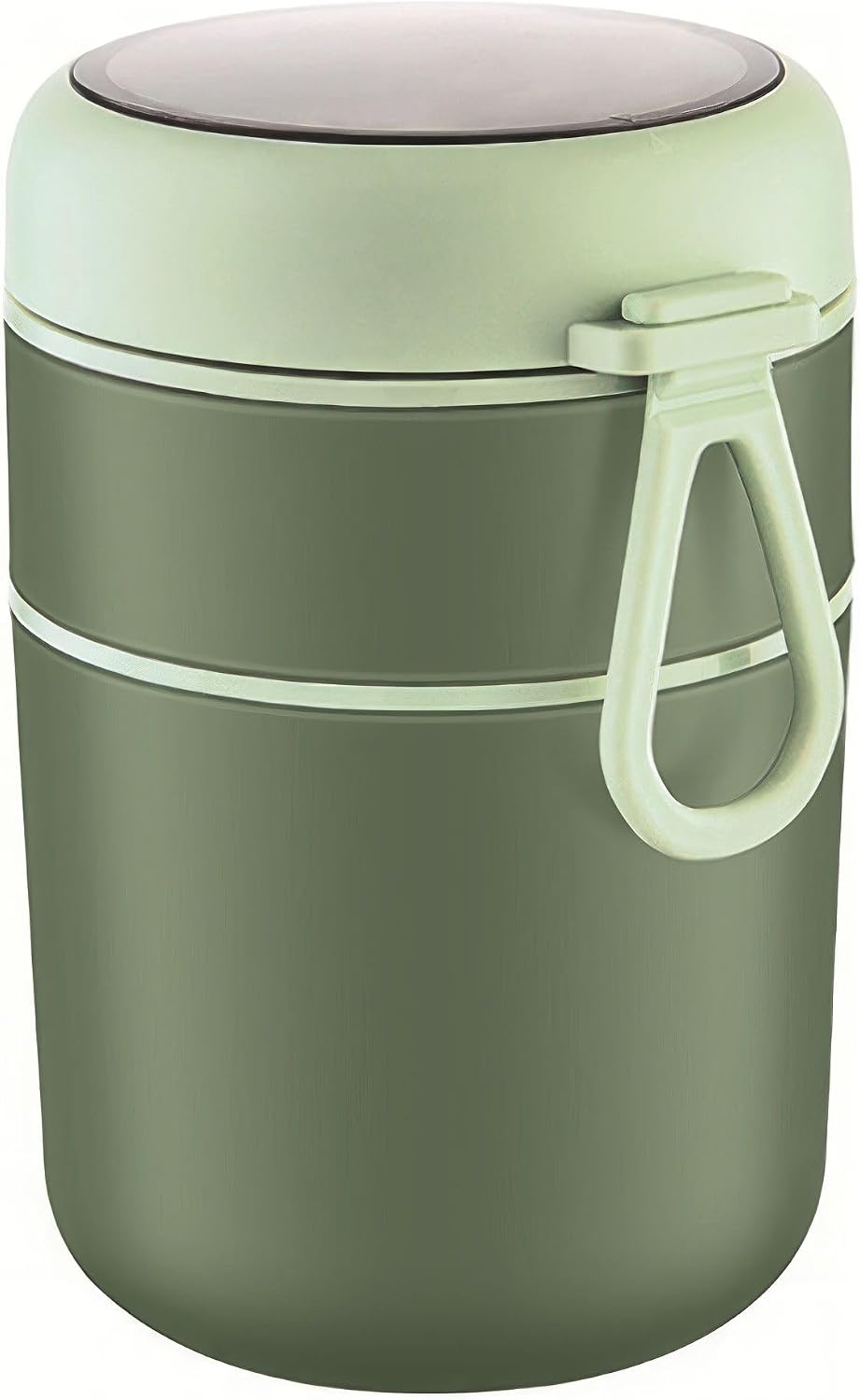304 Çelik Çift Katlı 680 ml Yeşil Yemek Mama Saklama Kabı (SICAK TUTMAZ) mt249ys