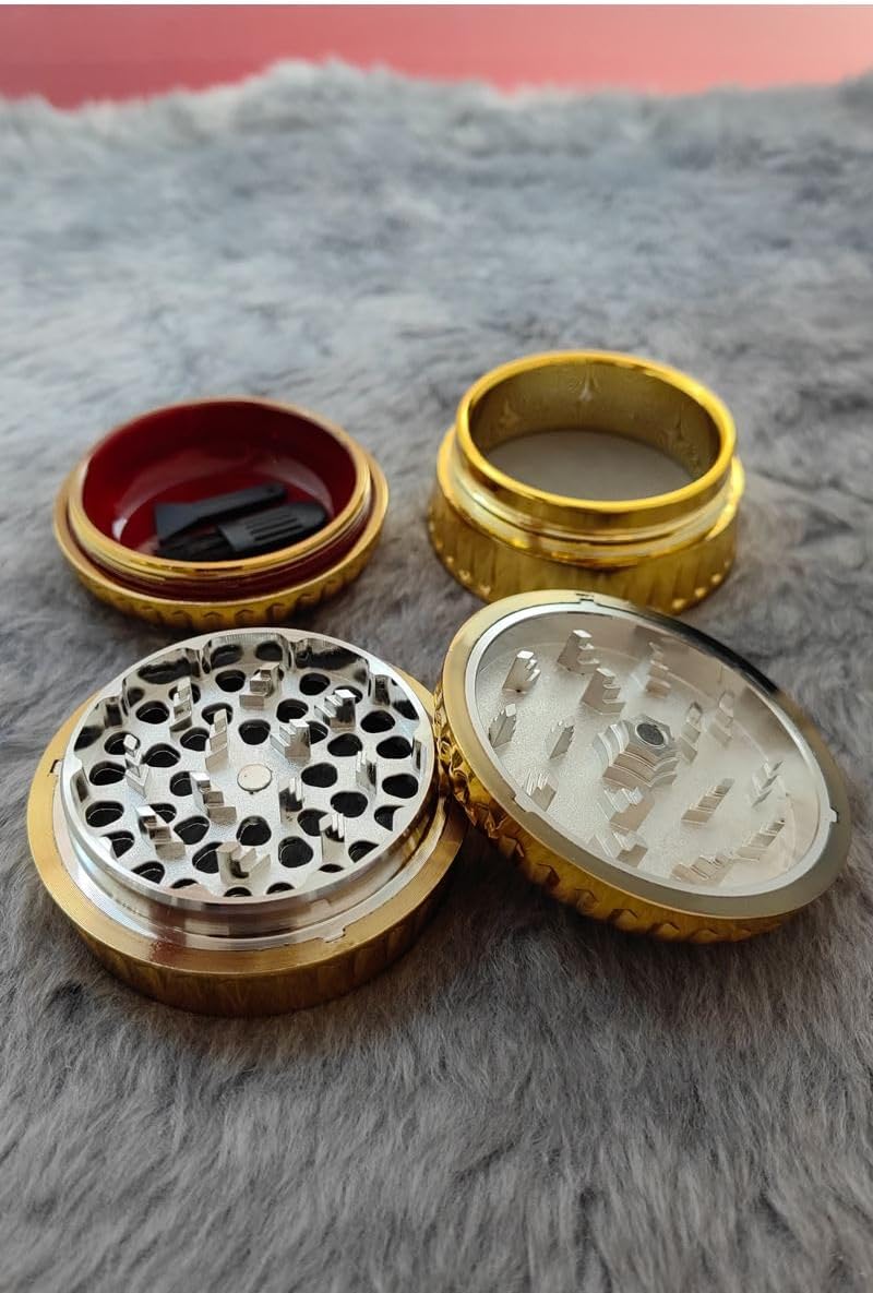 63 mm. Gold Baharat Tütün Herbal Öğütücüsü Parçalayıcı rc85gld