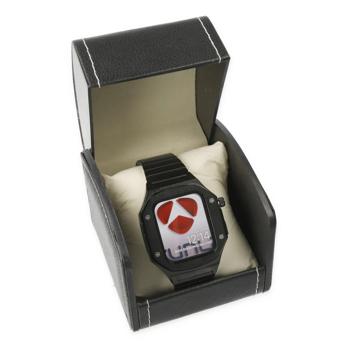Apple Watch 44mm KR409 Metal Kordon - Siyah