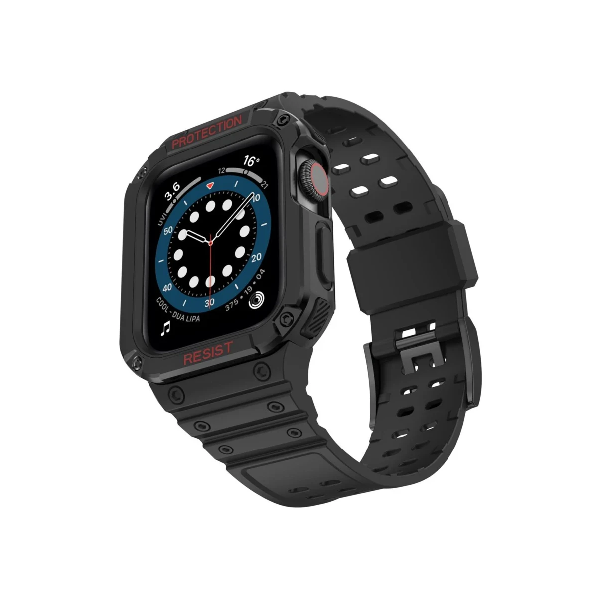 Apple Watch 42mm KR401 Silikon Kordon - Siyah