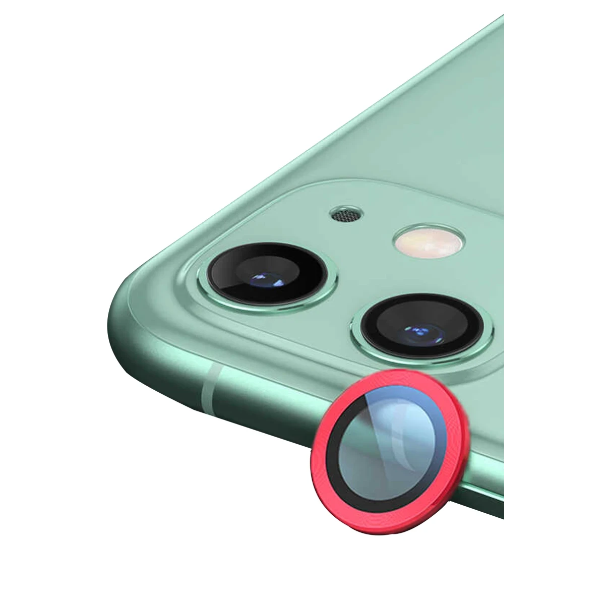 Apple iPhone 12 Raze Metal Kamera Lens - Kırmızı