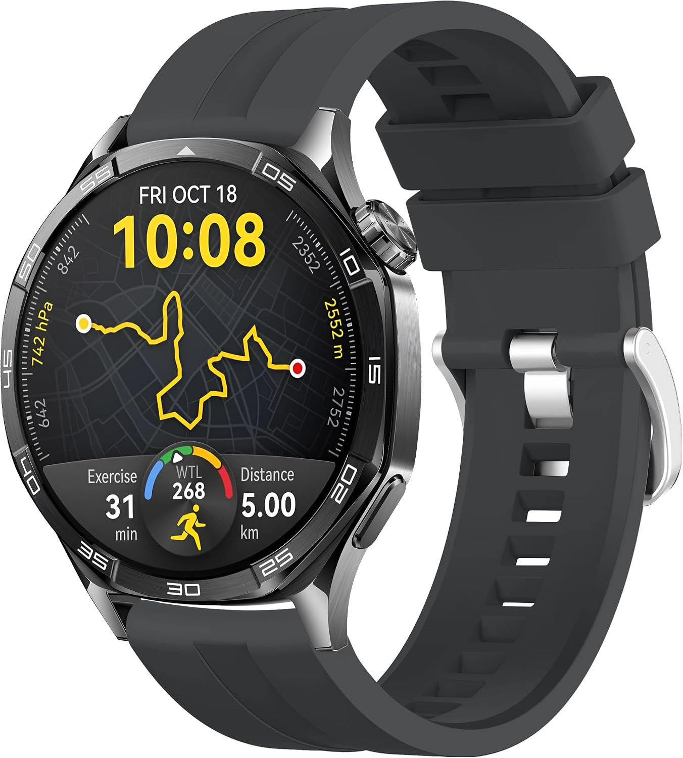 22mm ile Uyumlu Saatler için Yumuşak Şerit Model 46mm Silikon Kordon HUAWEI Watch (GT5 Pro/GT5/GT4/Watch 4 Pro/GT3/GT3 Pro/GT2/GT2 Pro) Galaxy Watch (Gear S3/Watch 46mm)