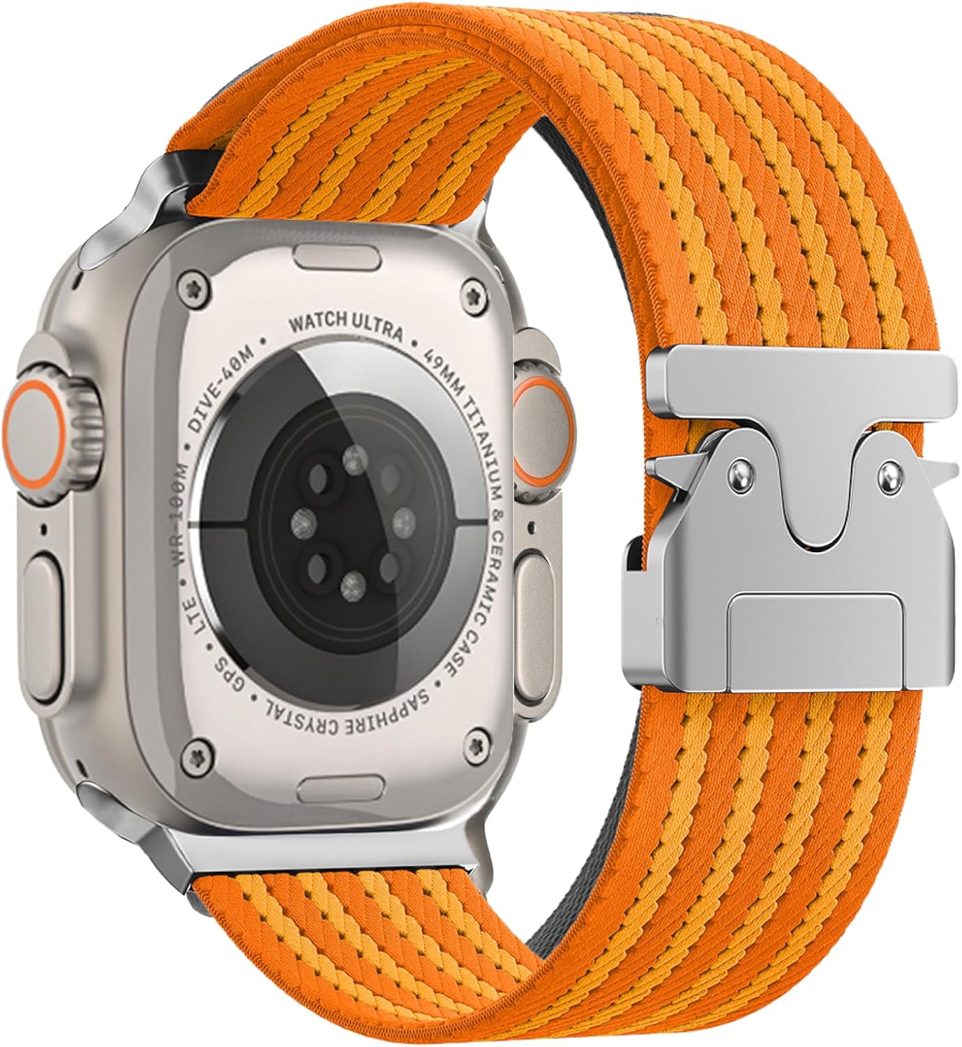 Apple Watch Series SE/11/10/9/8/7/6/5/4/3 ile Uyumlu Kumaş Kordon 49mm/46mm/45mm/44mm (Series 1-3 - 42MM)