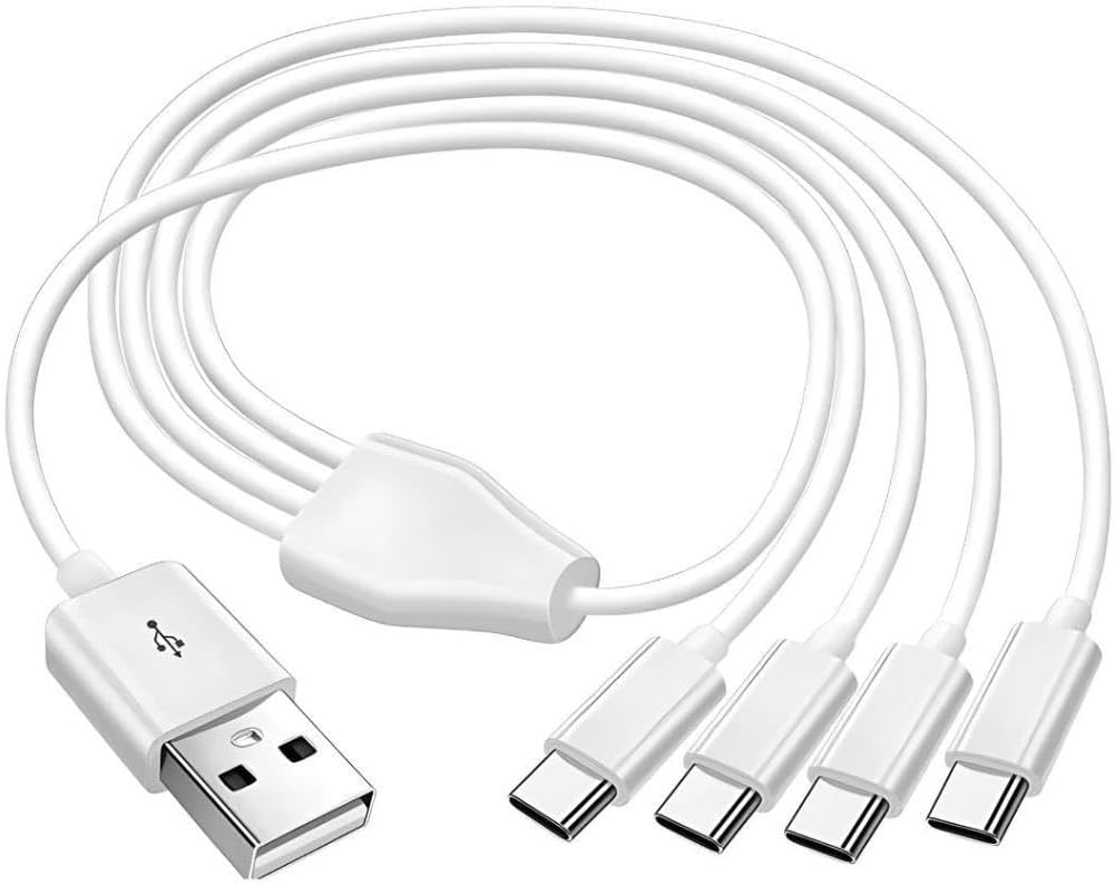4768 4 in 1 USB Tip-C Şarj Kablosu Çoklayıcı 1 Metre