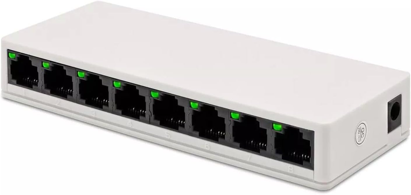 NR4 8 Port Switch LED Işıklı RJ45 100Mbps Ethernet İnternet Dağıtıcı Ağ Hub Ev Ofis İçin