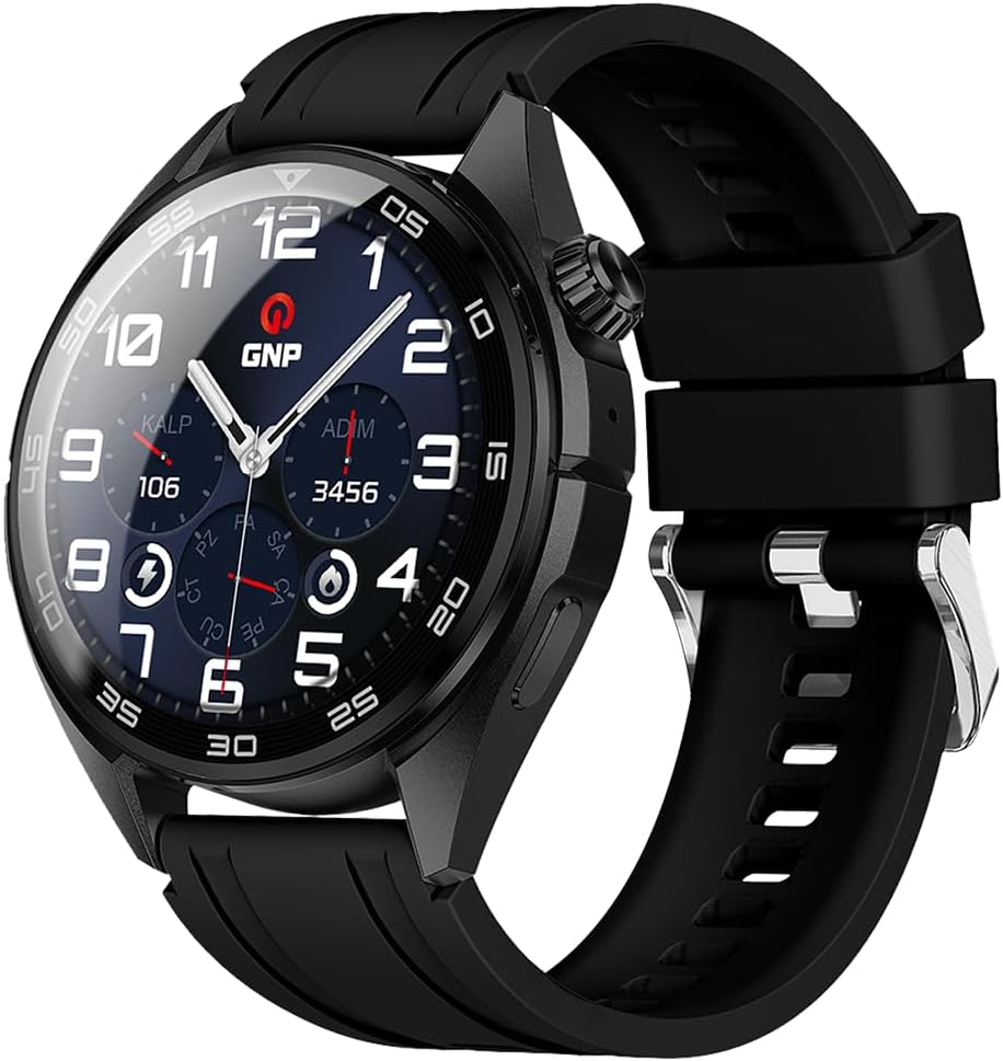 Fitness Takibi, Spor, Sağlık ve Kalp Hızı Takibi için G-Watch Akıllı Saat, Siyah