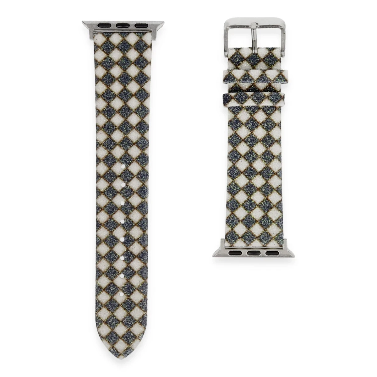 Apple Watch 38mm Karo Motif Kordon - Siyah