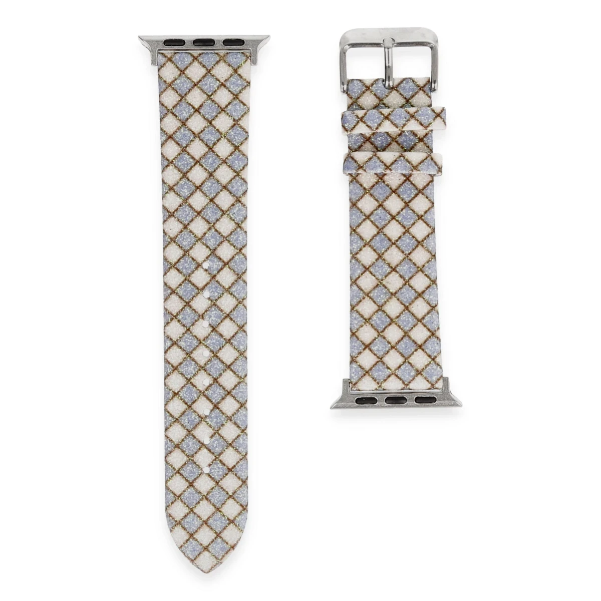 Apple Watch 42mm Karo Motif Kordon - Lila