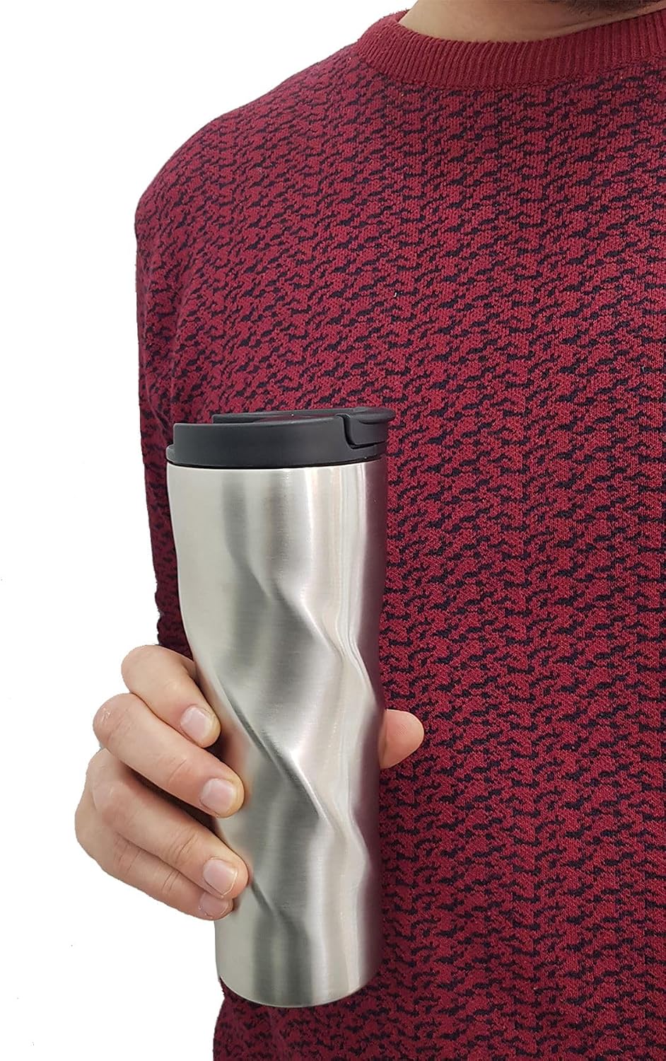 Komple 304 L Çelik Silver 6 oz 500 ml Kahve Termos Mug cin229slv