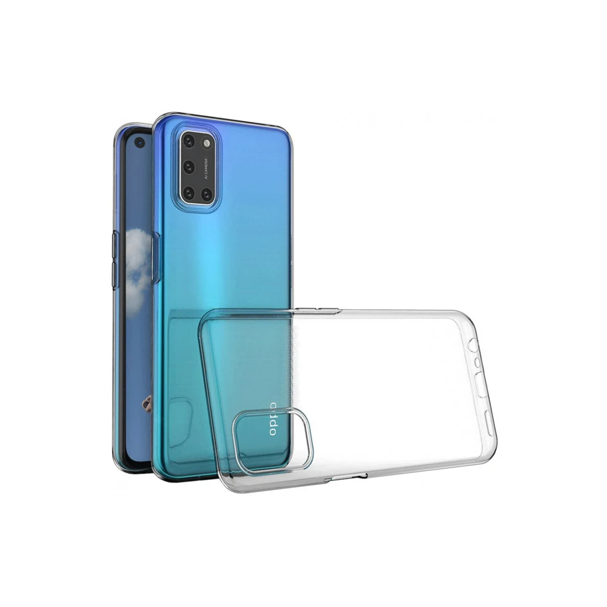 Oppo A52 Kılıf Lüx Şeffaf Silikon