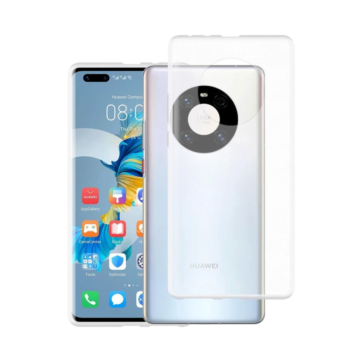 Huawei Mate 40 Pro Kılıf Lüx Şeffaf Silikon