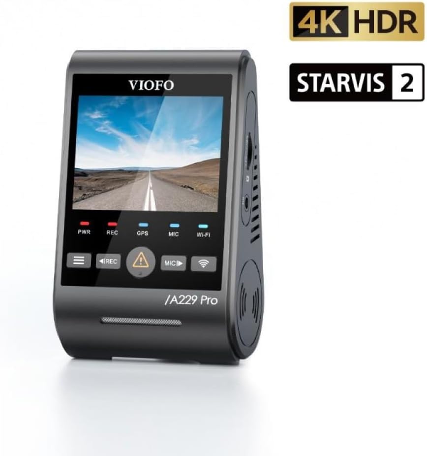 A229 Pro 4K HDR Sony Starvis 2 Sensörlü Wi-Fi GPS'li Araç Kamerası