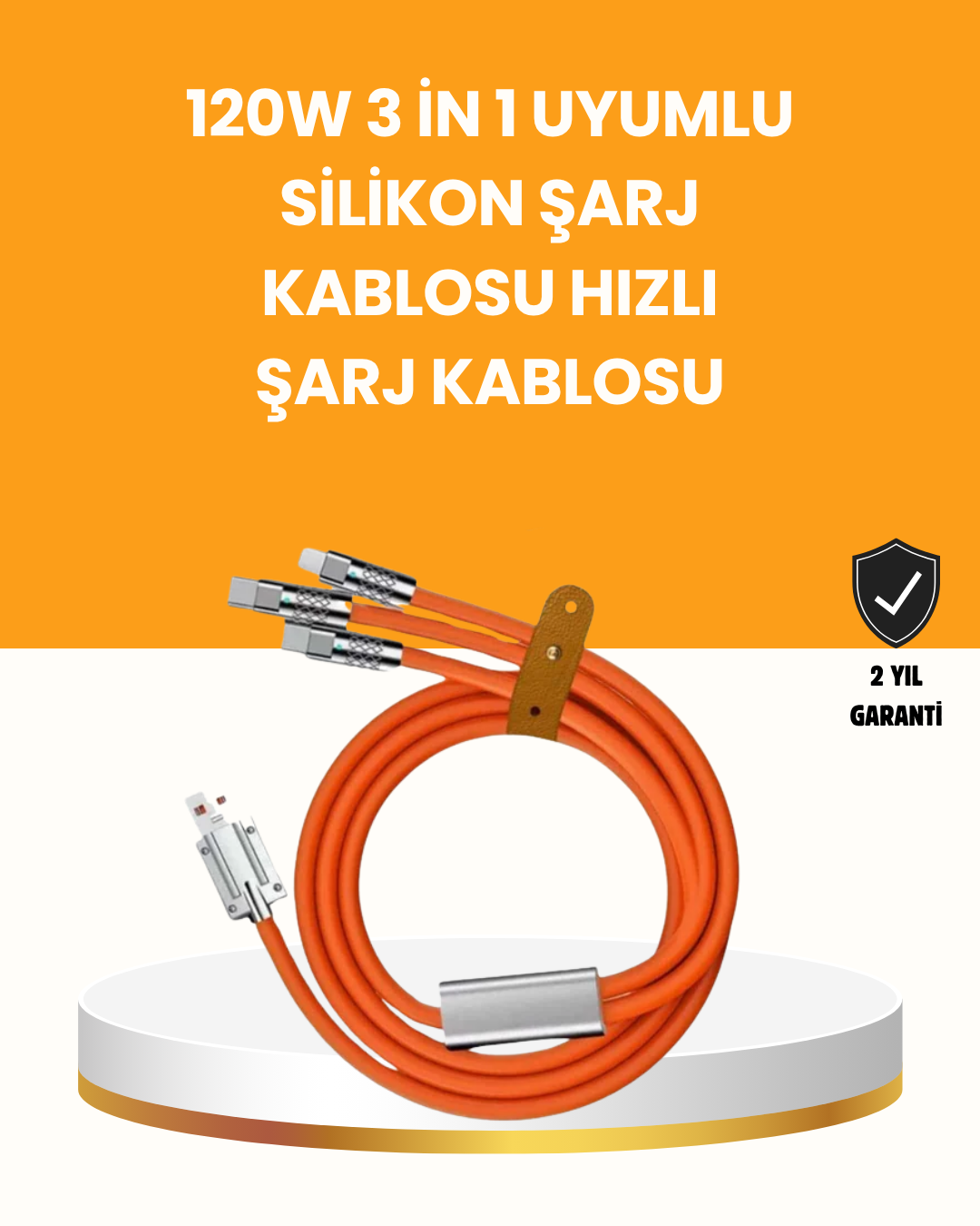 Çoklu Cihaz Dostu 120 W Hızlı Şarj Kablosu – Tek Kablo ile Her Cihaz Elinizin Altında