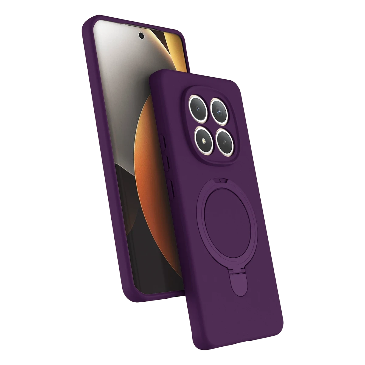 Xiaomi Redmi Note 15 Pro 5G Regal Magsafe Standlı Kapak - Derin Mor