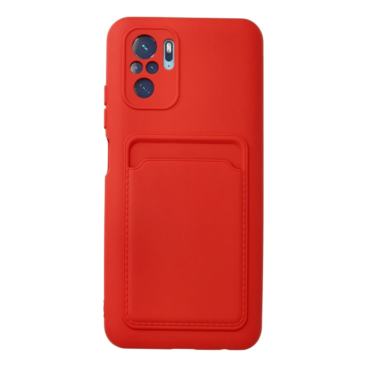 Xiaomi Redmi Note 10S Kılıf Kelvin Kartvizitli Silikon - Kırmızı