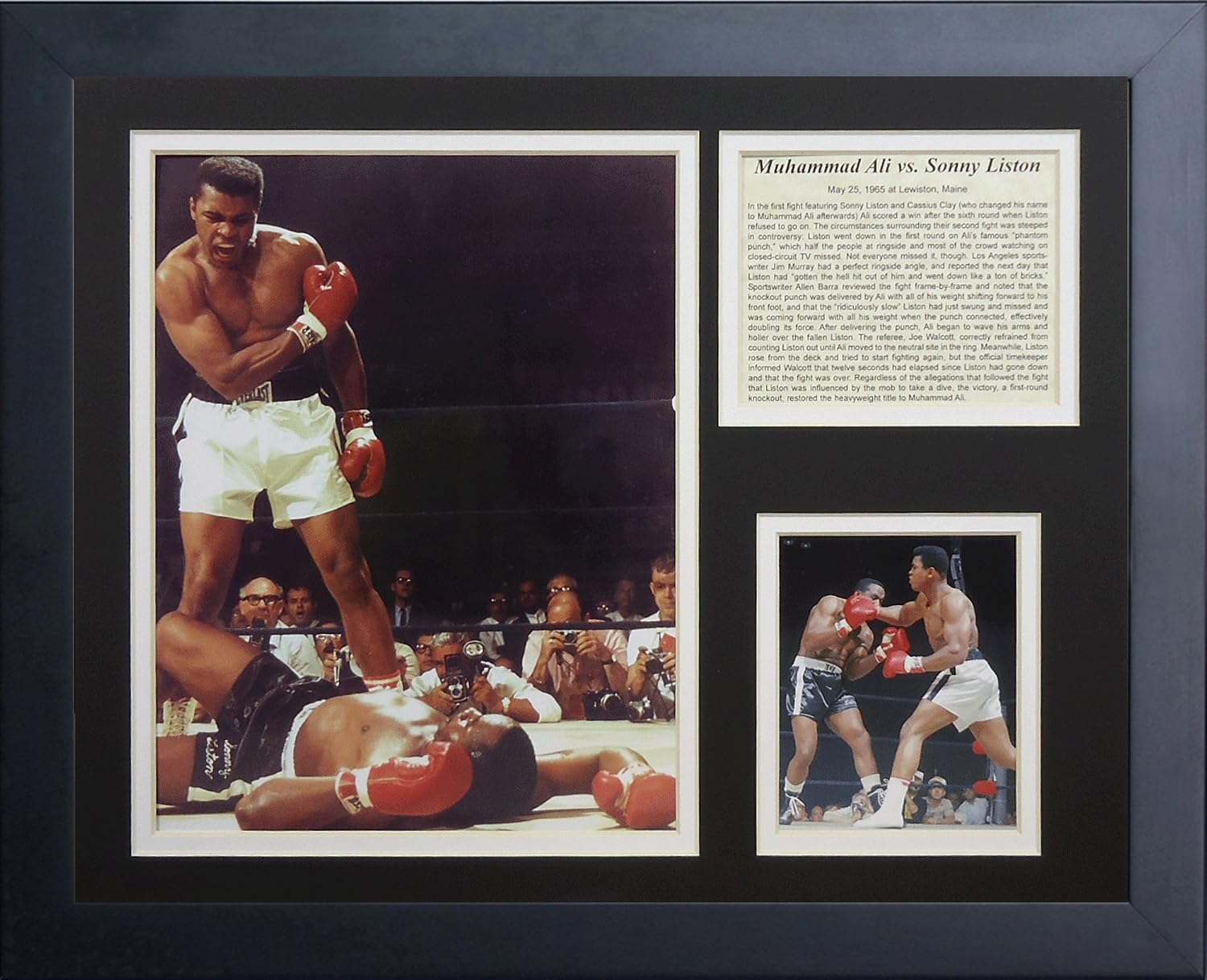 Efsaneler kalıp hiç Muhammad Ali v.b. Liston çerçeveli fotoğraf collage, 11 x 35,6 cm