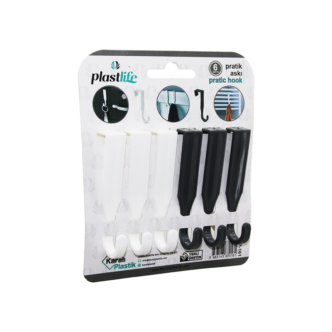 6PCS - Tek Kollu Çok Amaçlı - Tak Çıkar Pratik Plastik Askı