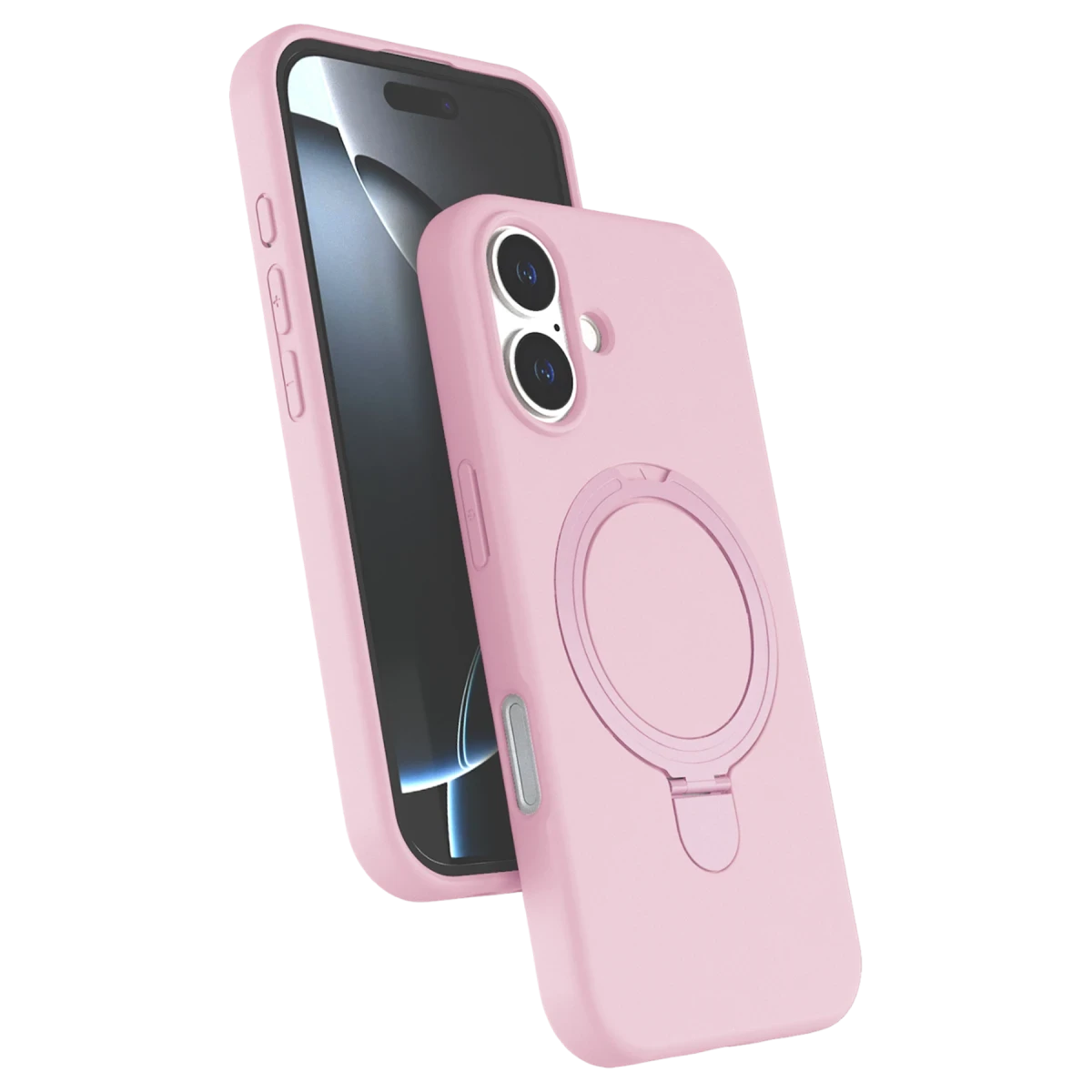 Apple iPhone 16 Regal Magsafe Standlı Kapak - Açık Pembe