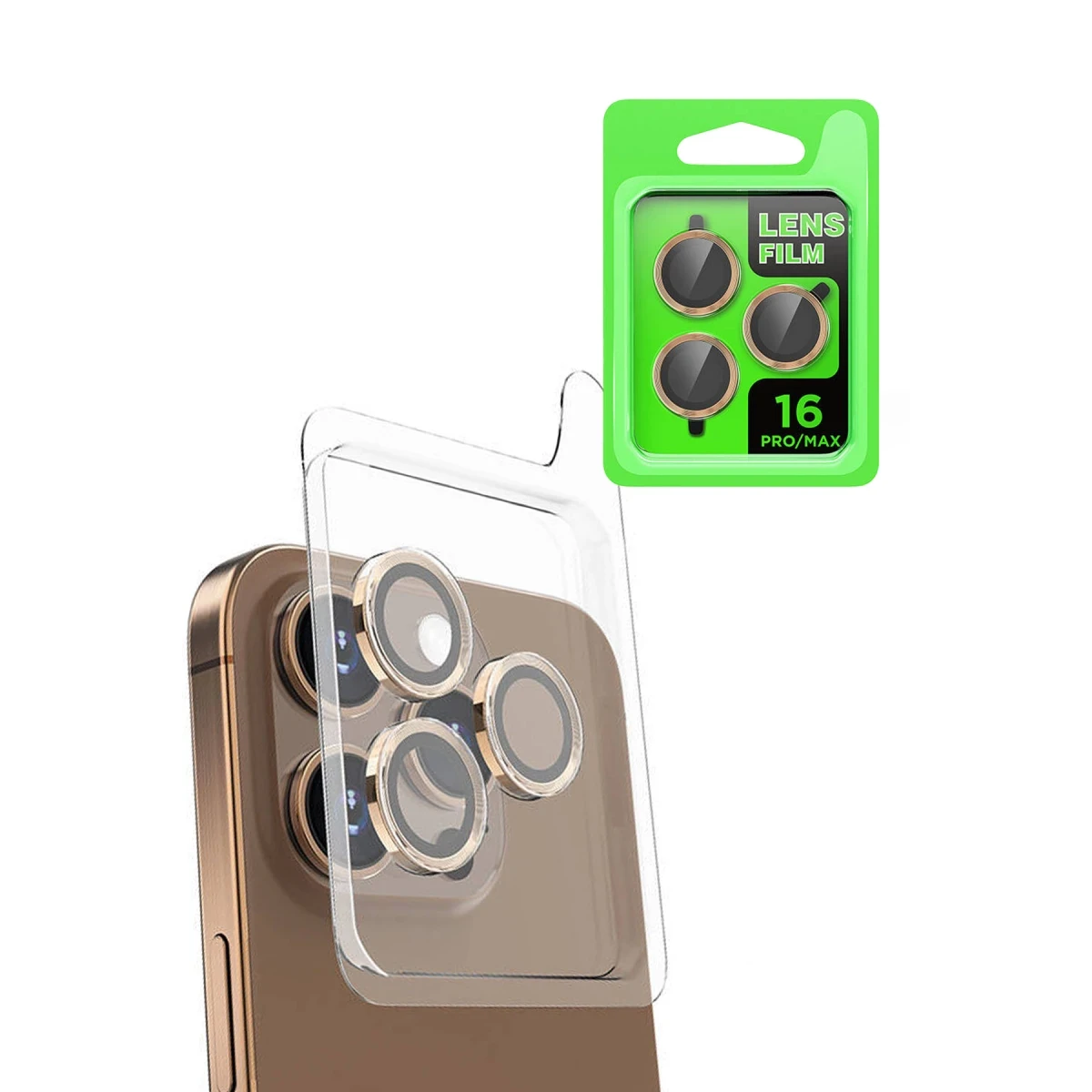 Apple iPhone 16 Pro Max Raze Metal Kamera Lens - Desert