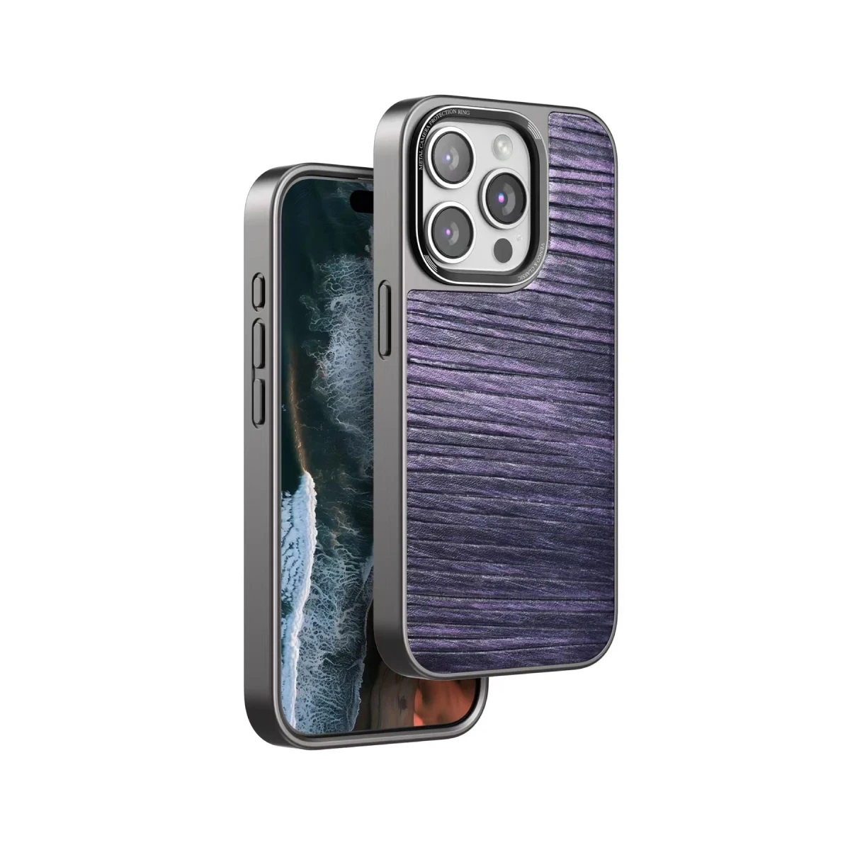Venco Apple iPhone 14 Pro Wave Kapak - Derin Mor