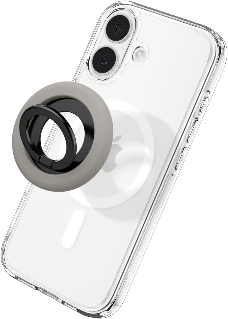 MagSafe Destekli Modeller ile Uyumlu Telefon Tutucu Halka Nano Pop Mag Fit Stand özellikli Gri - AMP09032