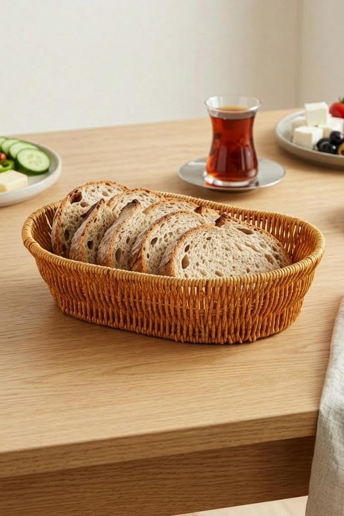 Oval Rattan Mini Ekmek Sepeti - BB6063