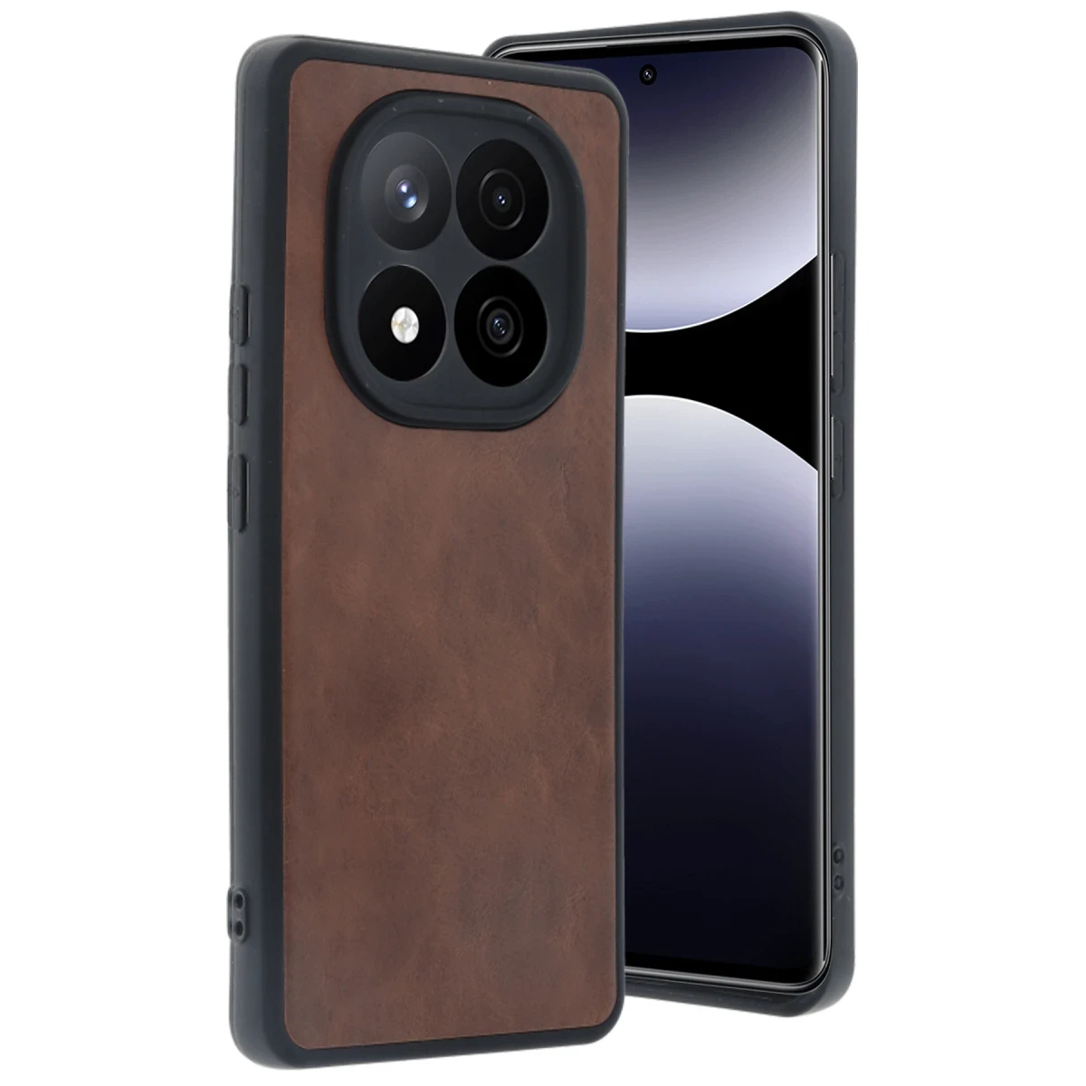 Xiaomi Redmi Note 14 Pro 5G Kılıf Aras Deri Kapak - Taba