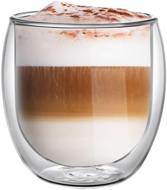 Vetro Borosilikat Çift Camlı Latte Bardağı 400ML (2ad)